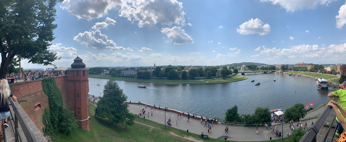 Scenic View of Krakow from Castle